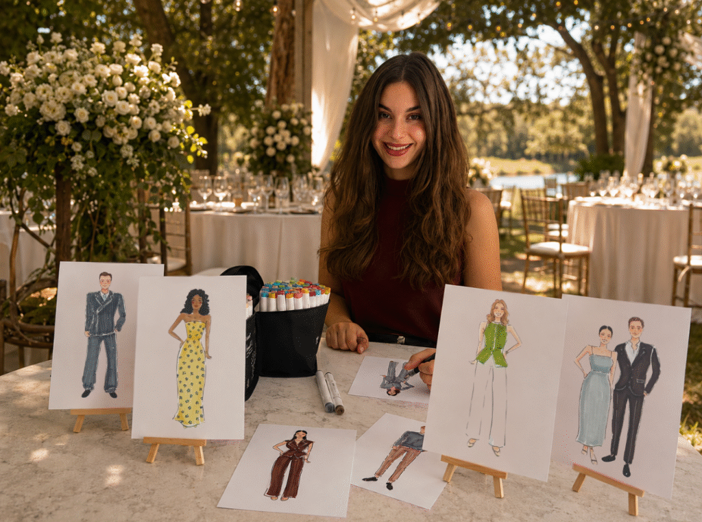 live illustrator bruiloft